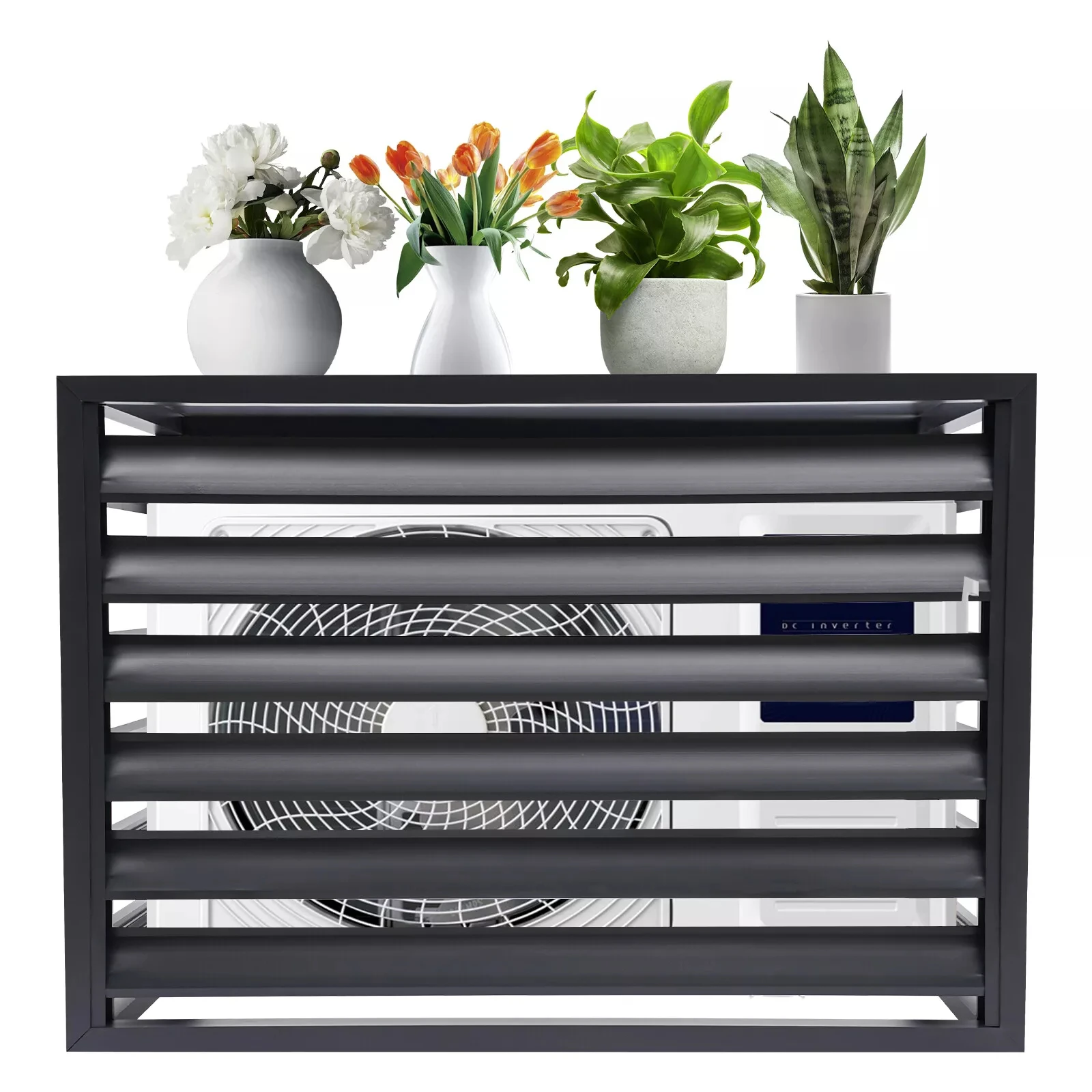 Air Conditioner Fence Screen, Freestanding Metal Privacy Fence Cover (1007050)