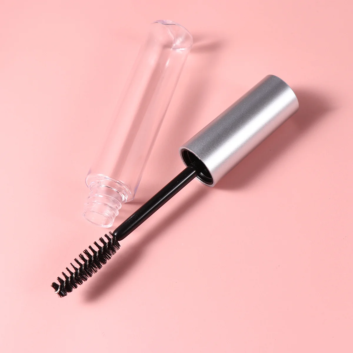 

5Pcs Eyelash Mascara Tubes Transparent Subpackaging Bottles Portable Travel Storage Empty Eyelashes Vials 10Ml Silver Lid