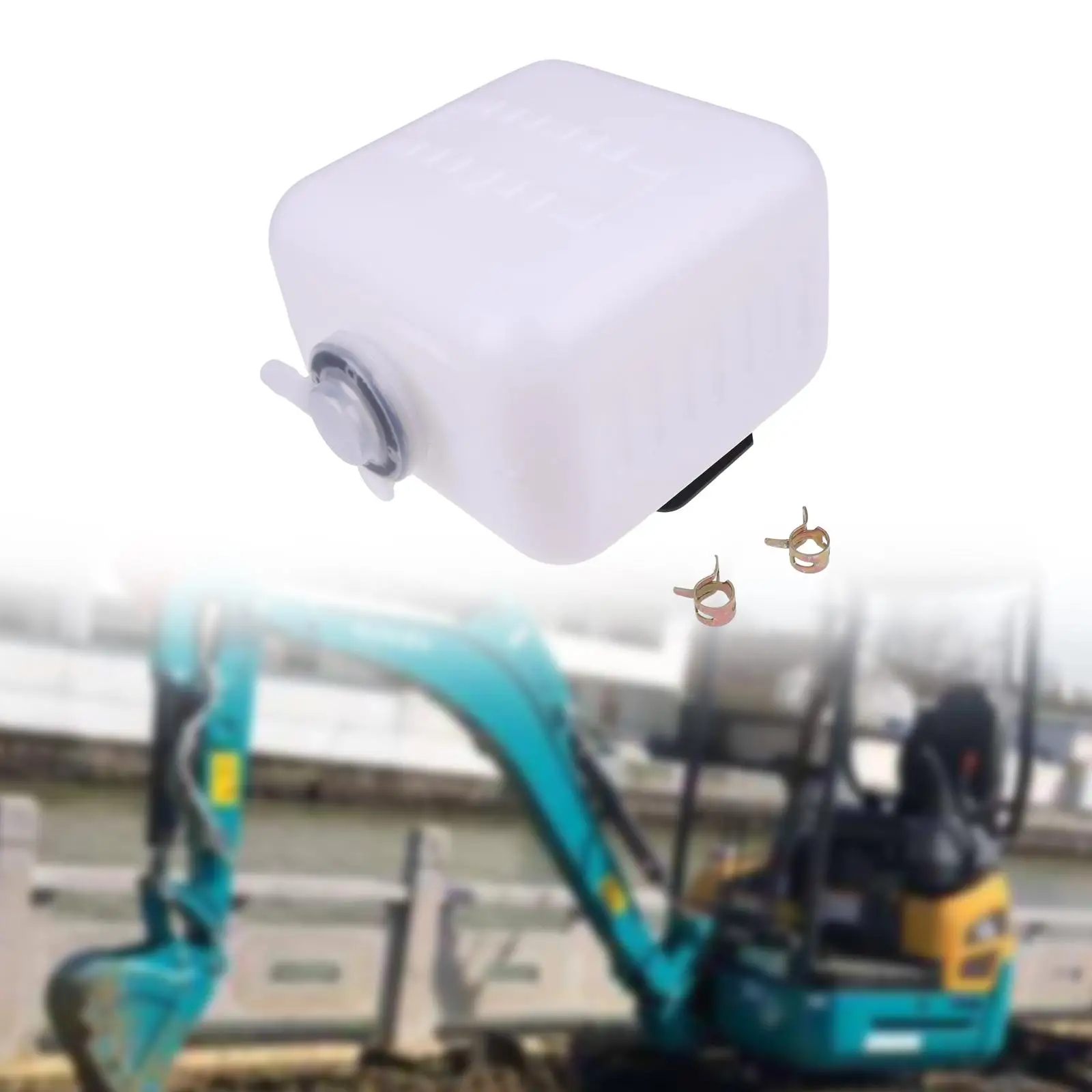 

Overflow Coolant Bottle with Stand Repair Lightweight Replaceable Maintenance Replacement Excavator Cooling System Accessory