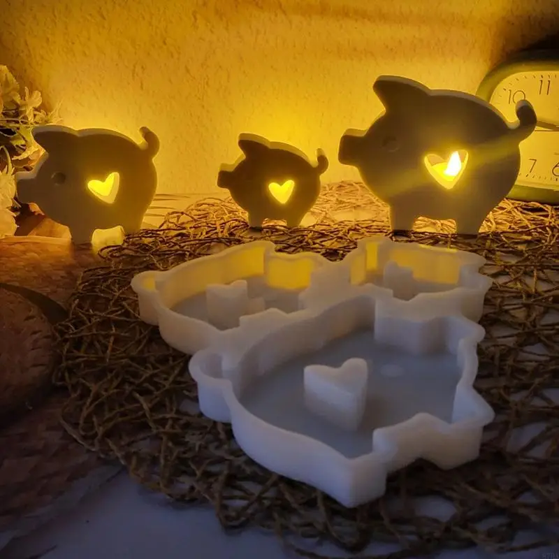 

Pack of 3 Silicone Moulds Swine Wirent Silicone Moulds Casting Mould Heart Lucky Swine Casting Mould Silicone Mould Swine 87HA