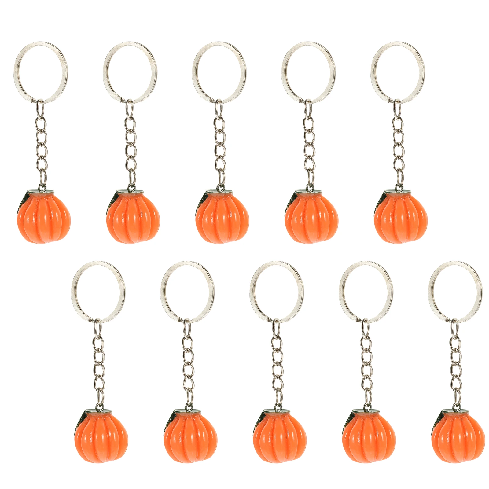 

10pcs Pumpkin Keychain Cute Decorative Hanging nament Bags Halloween Gifts Simulation Keychains Packaging