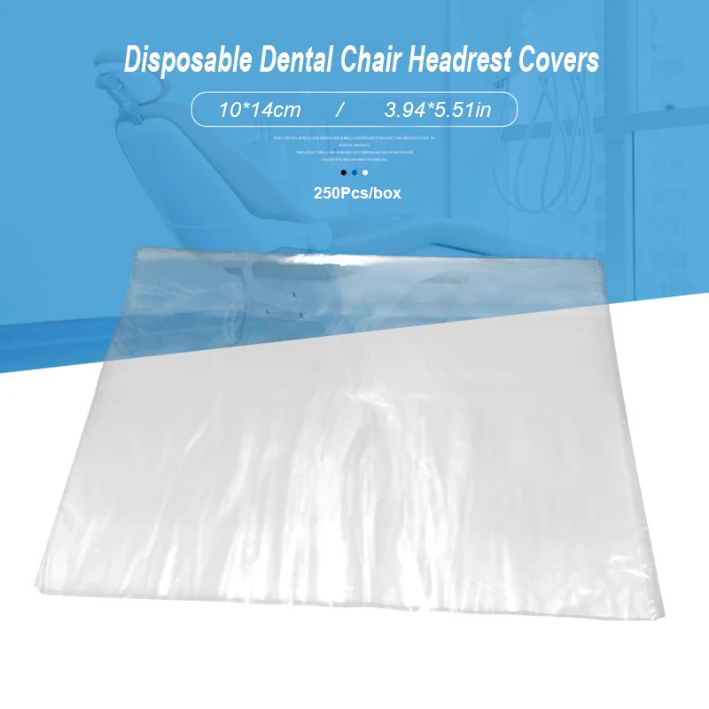 

250Pcs/box Disposable Dental Chair Headrest Covers 10*14cm Protective Sleeves Prevent Infection Dentist Clinic Consumable Supply