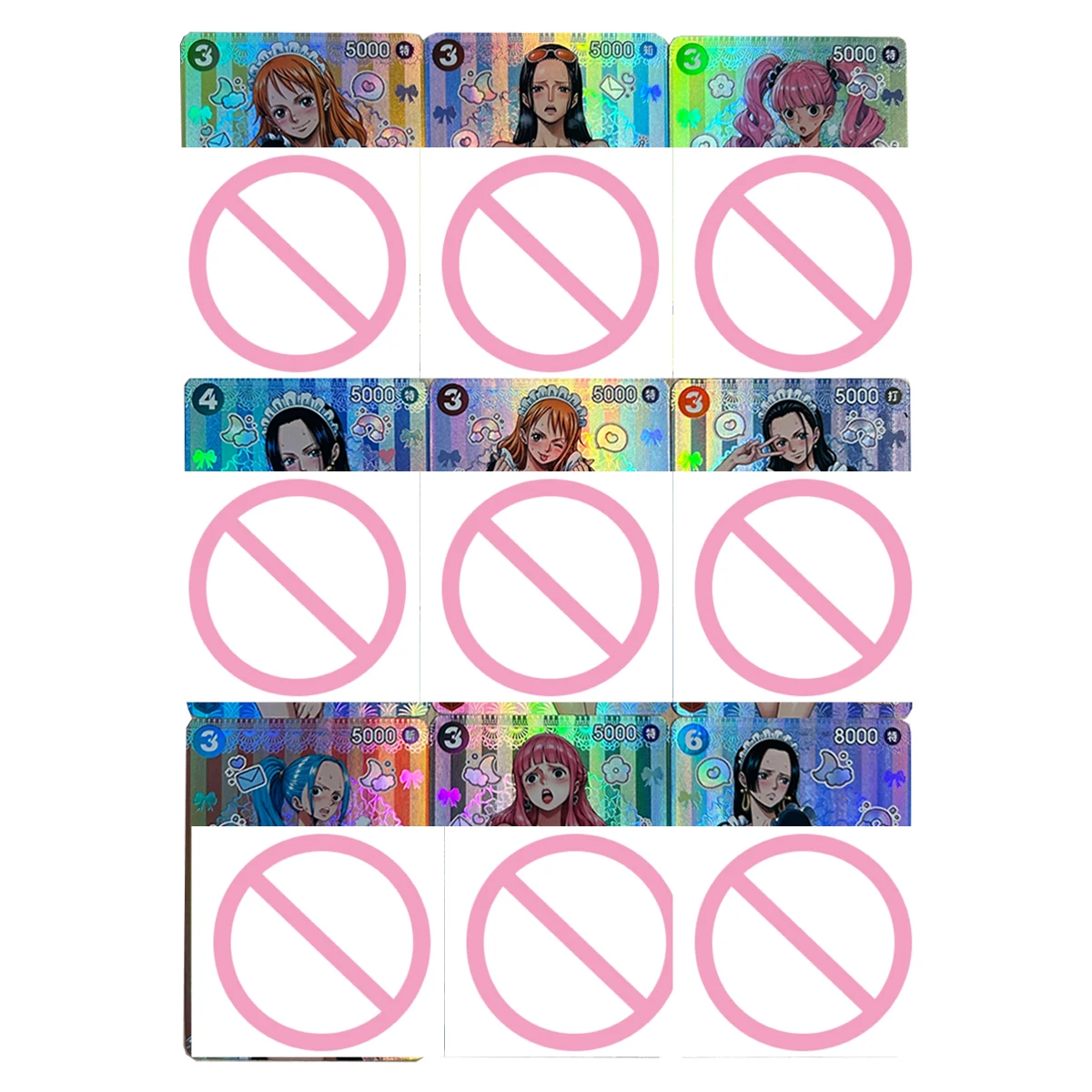 

9 шт./компл. Diy One Piece Nami Hancock Maid Коллекционная карта Преломление цвета Flash Opcg Vivi Perona Аниме-карта Подарочные игрушки