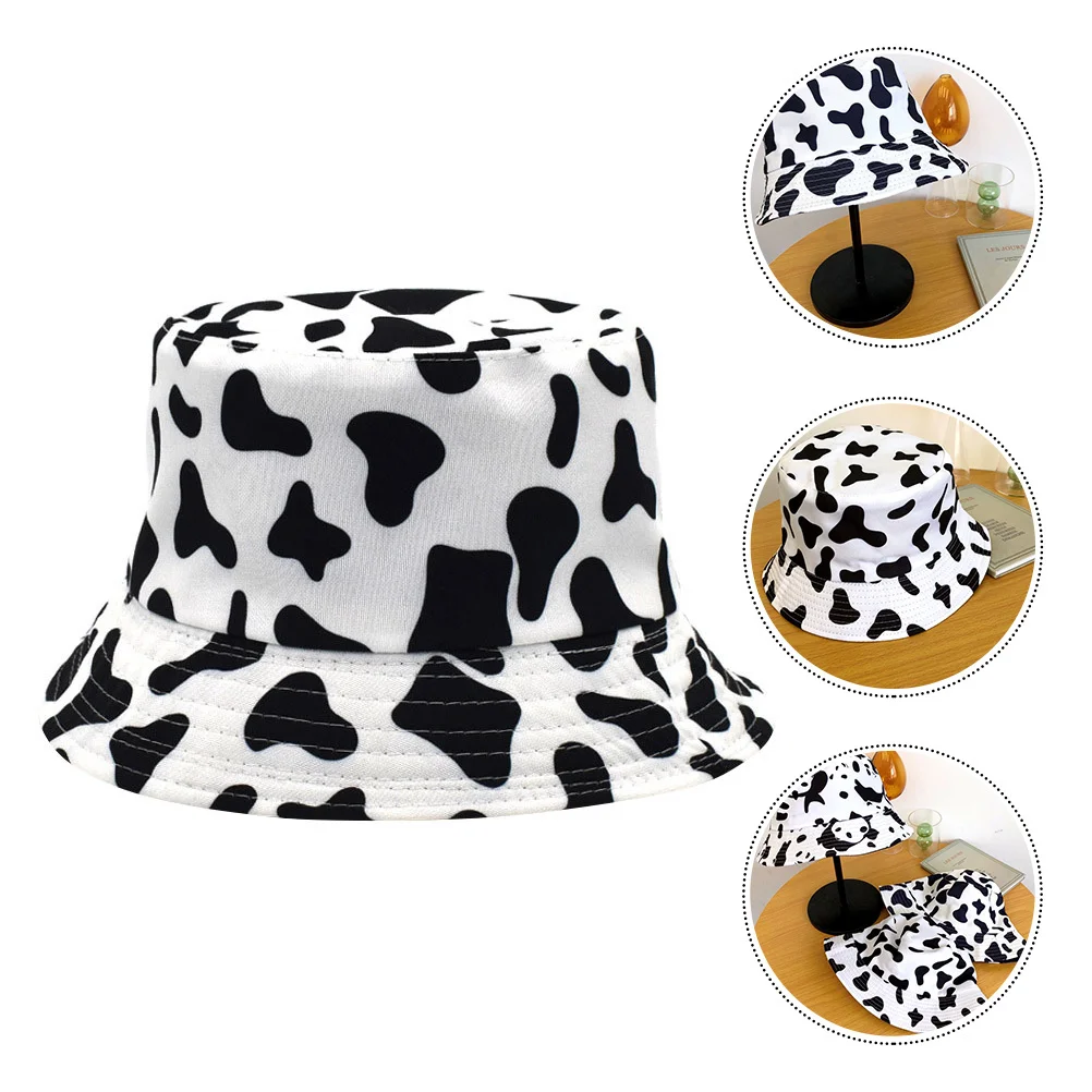 

Cow Printing Bucket Hat Soft Breathable Lightweight Uv Protection for Women Girls Outdoor Summer Travel Beach Vacation