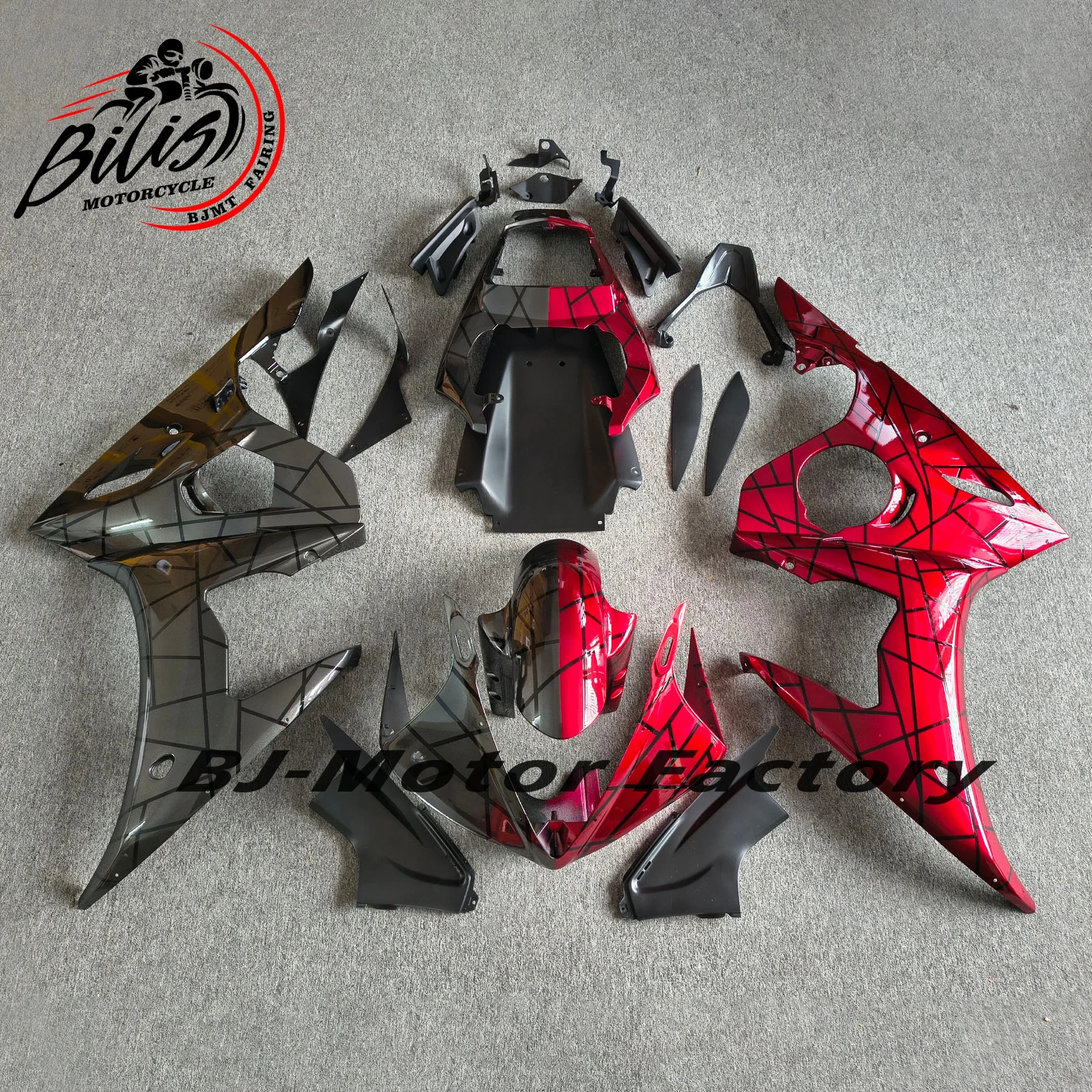 Motorcycle Fairing For YZF600 R6 2003 - 2005 Black Red Fairings YZFR6 2005 Bodywork YZFR6 2003