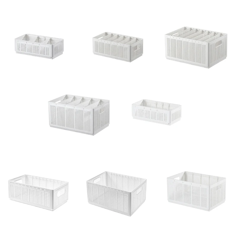 Plastic Storage Baskets for Clothes Sturdy Closet Organizers 2/4/5/6grid Drawer Storage Basket Stacked Box Household