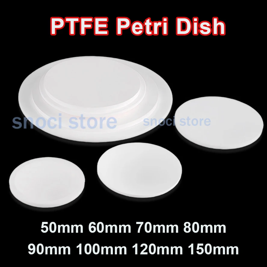 

PTFE Petri dish PTFE watch glasses PTFE beaker cover experimental evaporating dish F4 round dish PTFE volatile dish,1Piece