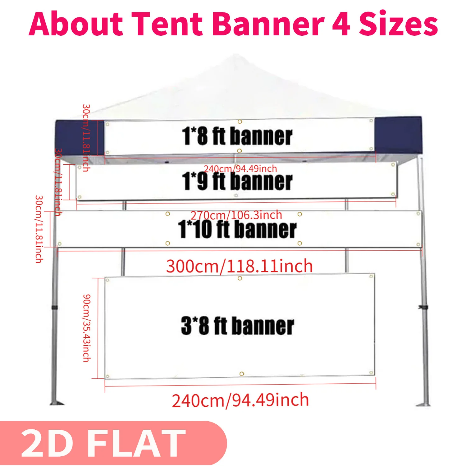 1개 맞춤형 폴리에스터 텐트 배너 및 테이블보, 실내 활동 전시에 이상적 - 다양한 크기, 가정 장식에 적합