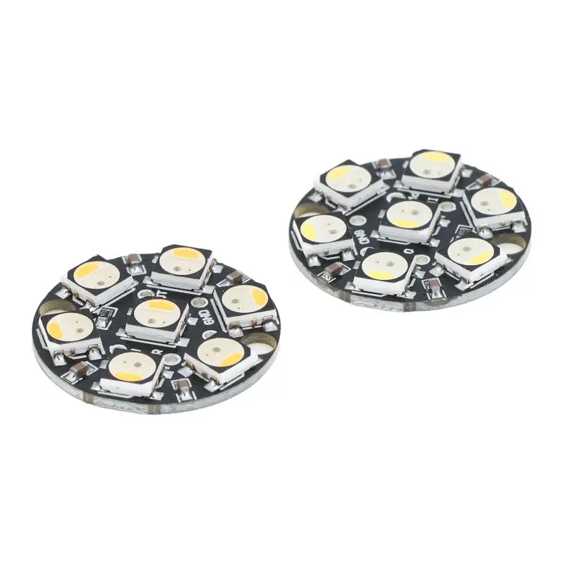 WS2812 7Bit Round LED Circuit Board Integrated Driver Programmable For DIY Electronic Projects Makers