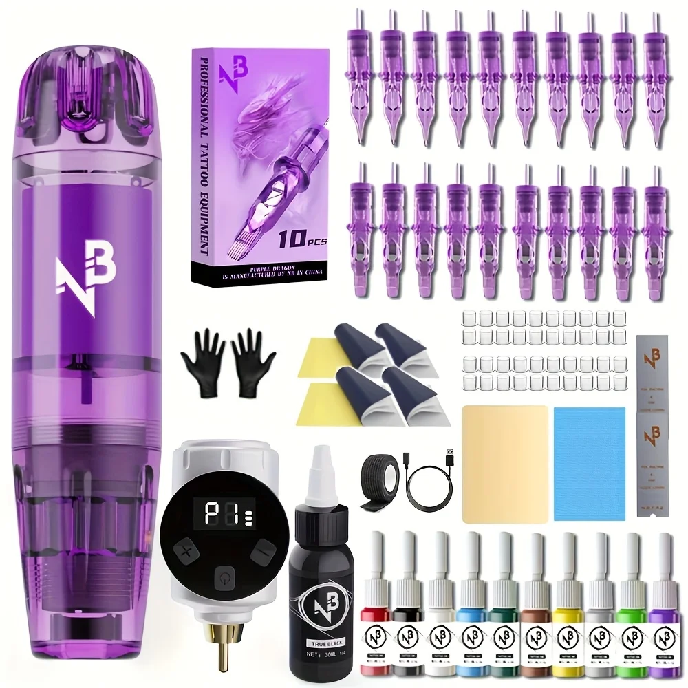 

Goldplume Wireless Tattoo Machine Kit, Built-In 1500Mah Tattoo Power Supply, Comes with 20Pcs Tattoo Needles and Other Accessories, Complete Tattoo Kit, Tattoo Supplies for Tattoo Beginners and Tattoo Masters