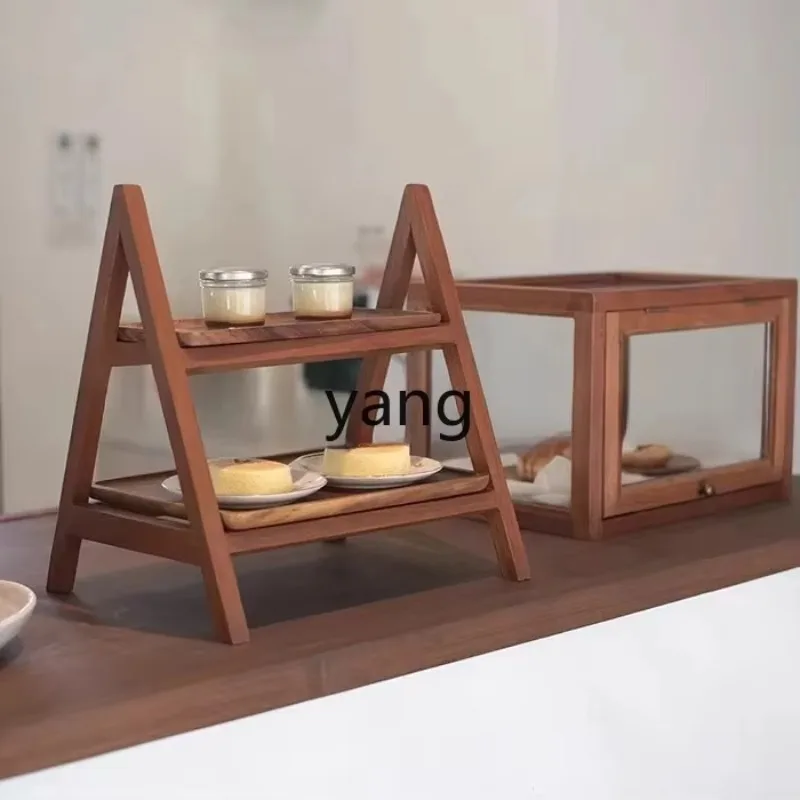 LTT coffee shop wooden cake plate solid wood cake stand Mori dessert table