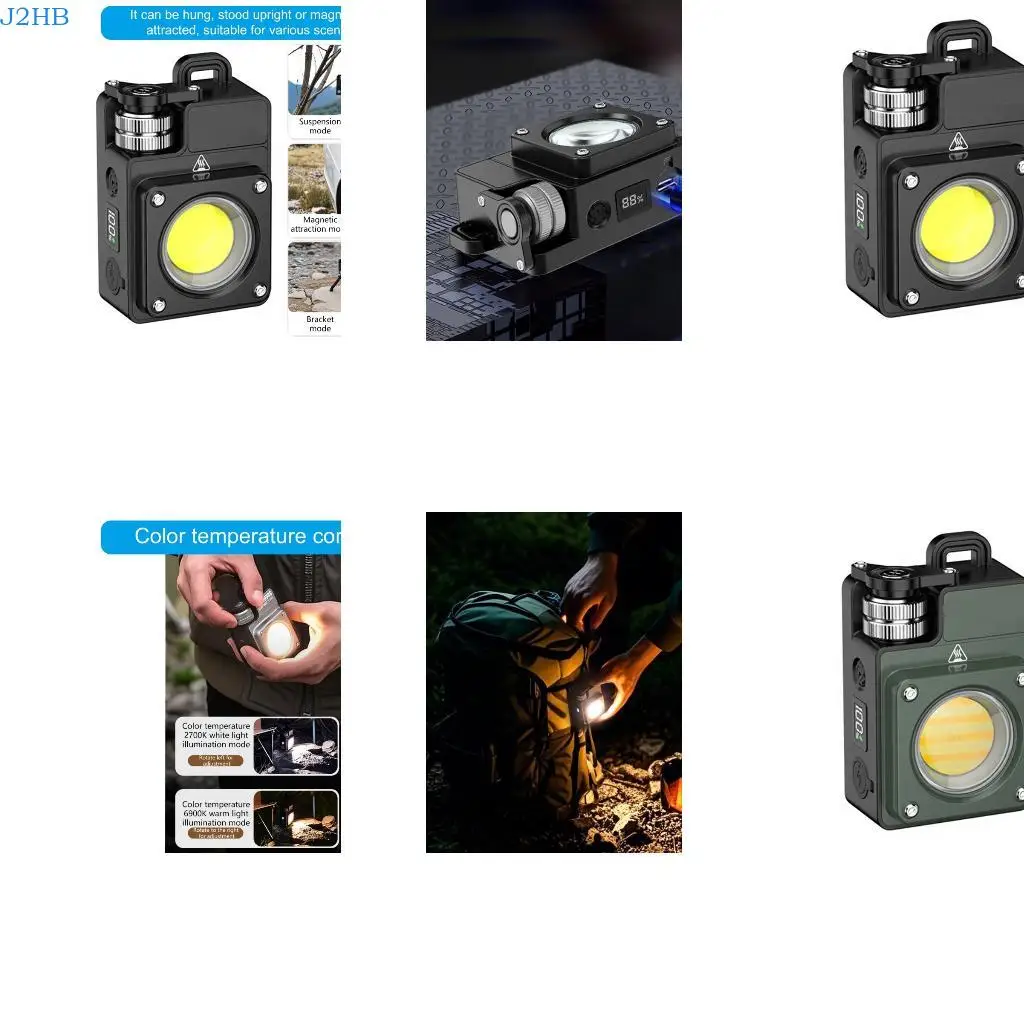 

J2HB Rechargeable Work Light Portable Handheld Lamp Bright Camping Light LED Flashlight Inspection Lamp Enduring