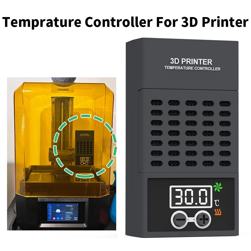 

Контроллер температуры для ELEGOO,ANYCUBIC, CREALITY ЖК-дисплей DLP Смола ЖК-дисплей 3D-принтер Мини-нагреватель Нагревательный термостат Контроль температуры