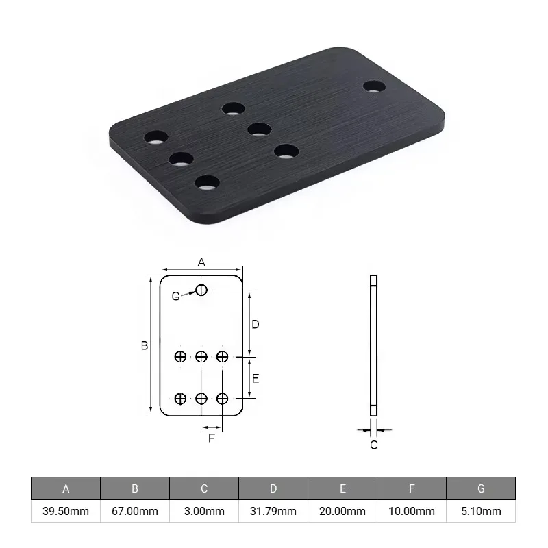 BulkMan3D High Quantity Wholesale Aluminum Idler Pulley Plate Mounting Plate Pulley Idler Board for CNC Machine 3D Printer Parts