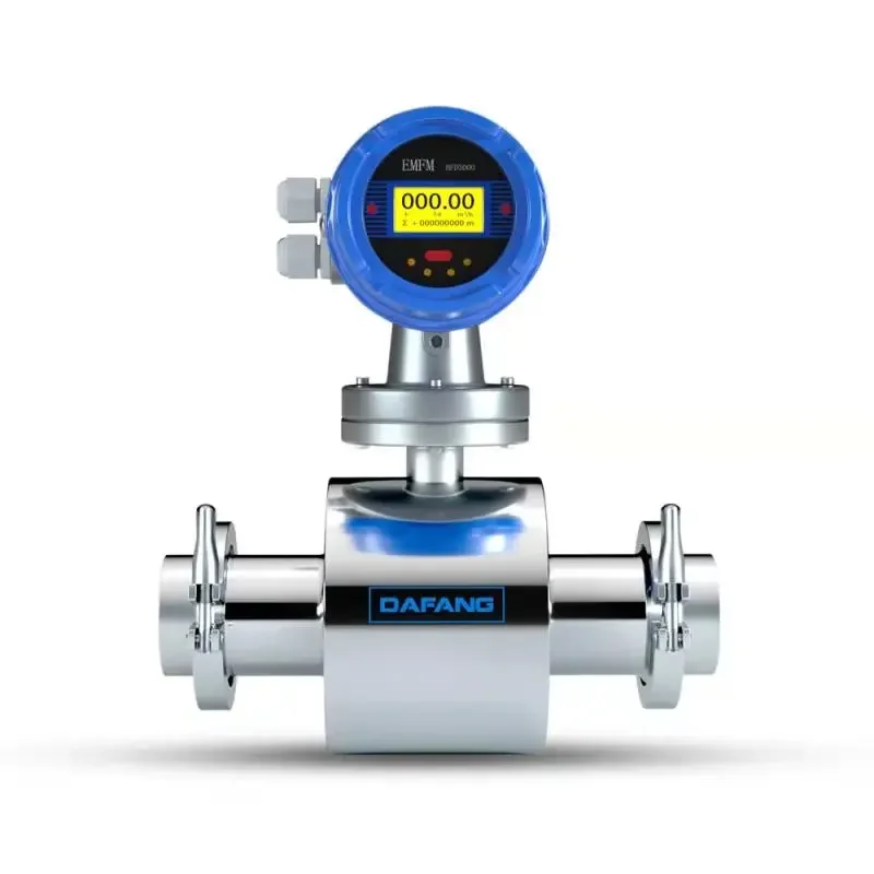 Food Grade Dn50 Flujometro Para Leche Sanitary Water Milk Flowmeter 1.5 Inch Tri Clamp Dn25 Electromagnetic Flow Meter