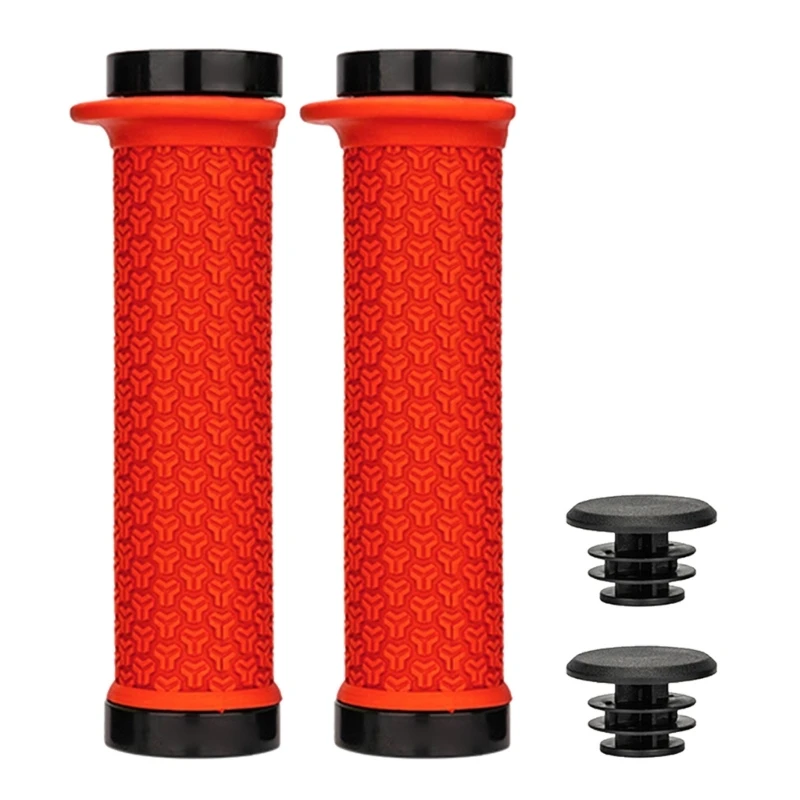 Mountain Bike Handlebar Grips Cycling Handlebar Sleeve Nonslip Bilateral Locks Cycling Handle Grips Easily to Install