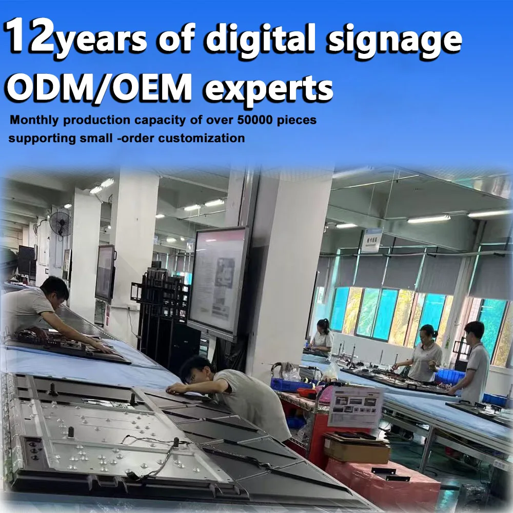 كشك إعلاني داخلي مقاس 32 بوصة قائم على الأرض مع لافتات رقمية بشاشة LCD تعمل باللمس وكشك الطوطم لعرض الملصقات #4