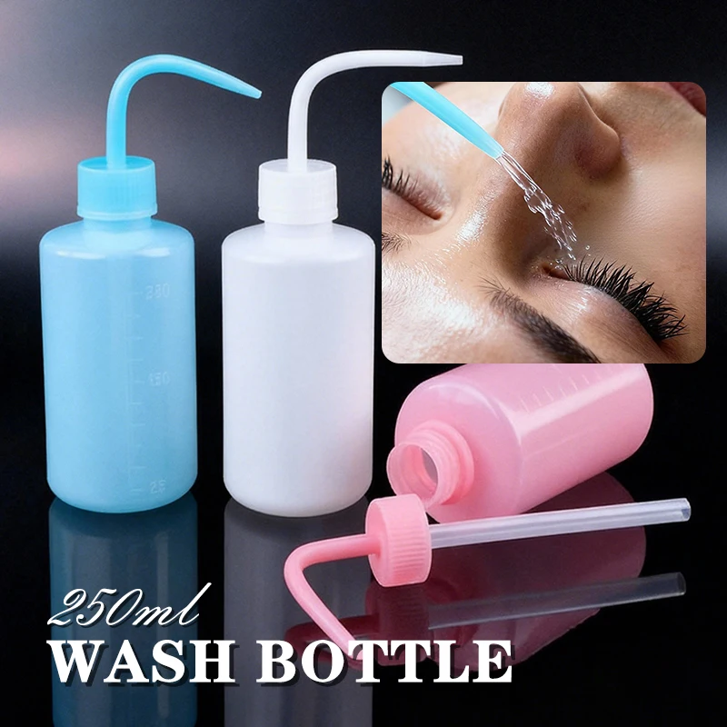

1pc 250ml Eyelash Extension Elbow Flush Bottle Wash Squeeze Bottle Non-Spray 3 Colors Tattoo Diffuser Soap Supply Wash Bottle