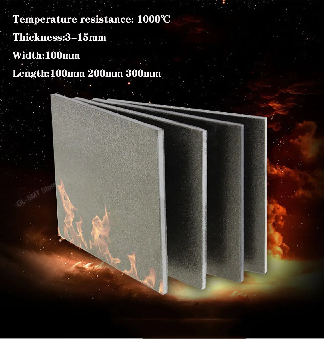 1Pcs Mold Heat Insulation Board 1000 Degree High Temperature Thick 3-15mm Insulation Fiberglass Plate Sheet Material Parts