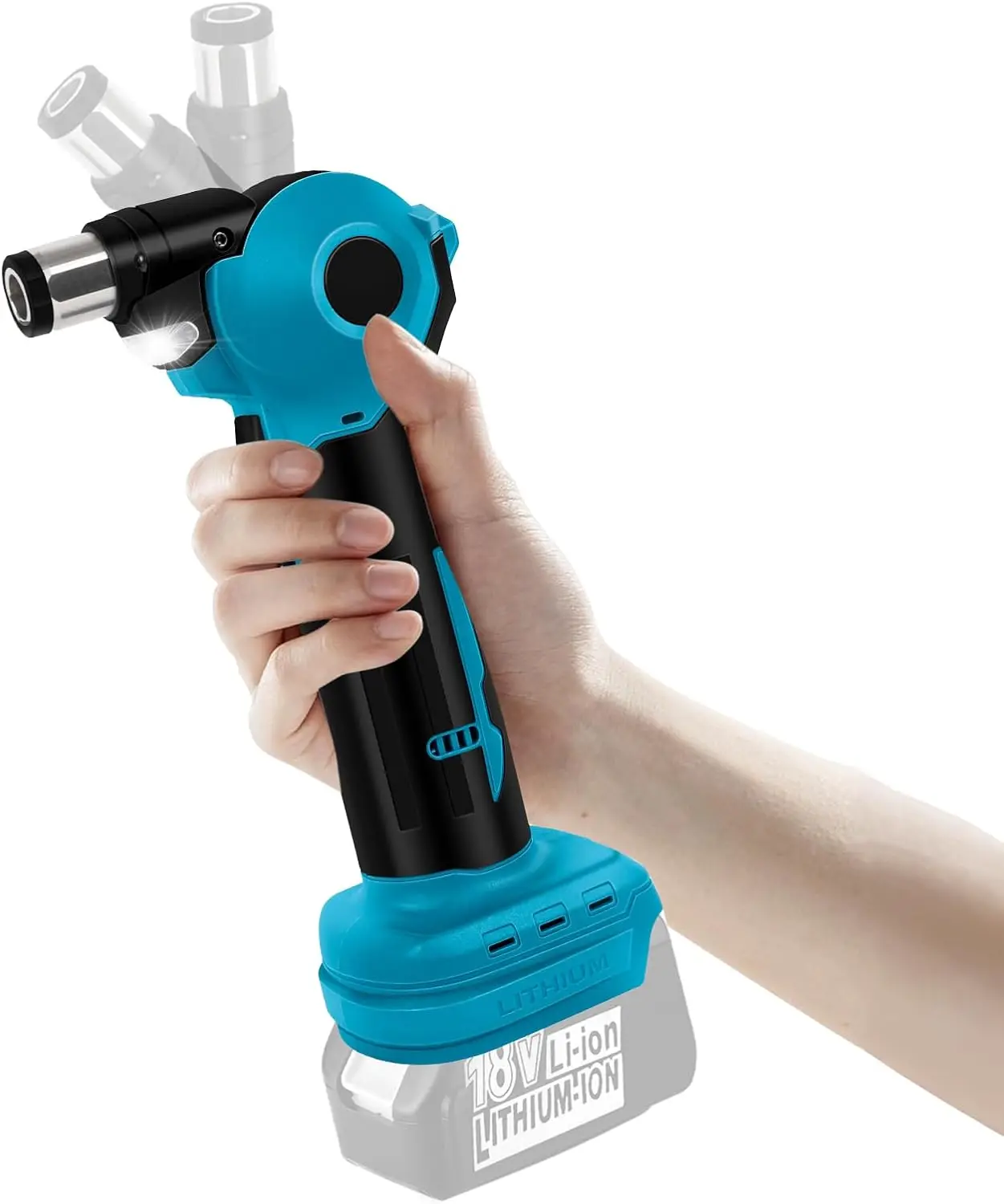 Palm Nailer Cordless with Magnetic Tip, Auto Hammer Compatible with Ma-kita 18V Battery, Brushless 14000 RPM, 0-90° Adjustable,