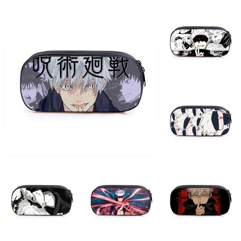 

Creativity Jujutsu Kaisen Series Single Layer Pencil Case Cartoon Role Gojo Satoru HD Printing Large Capacity Storage Bag