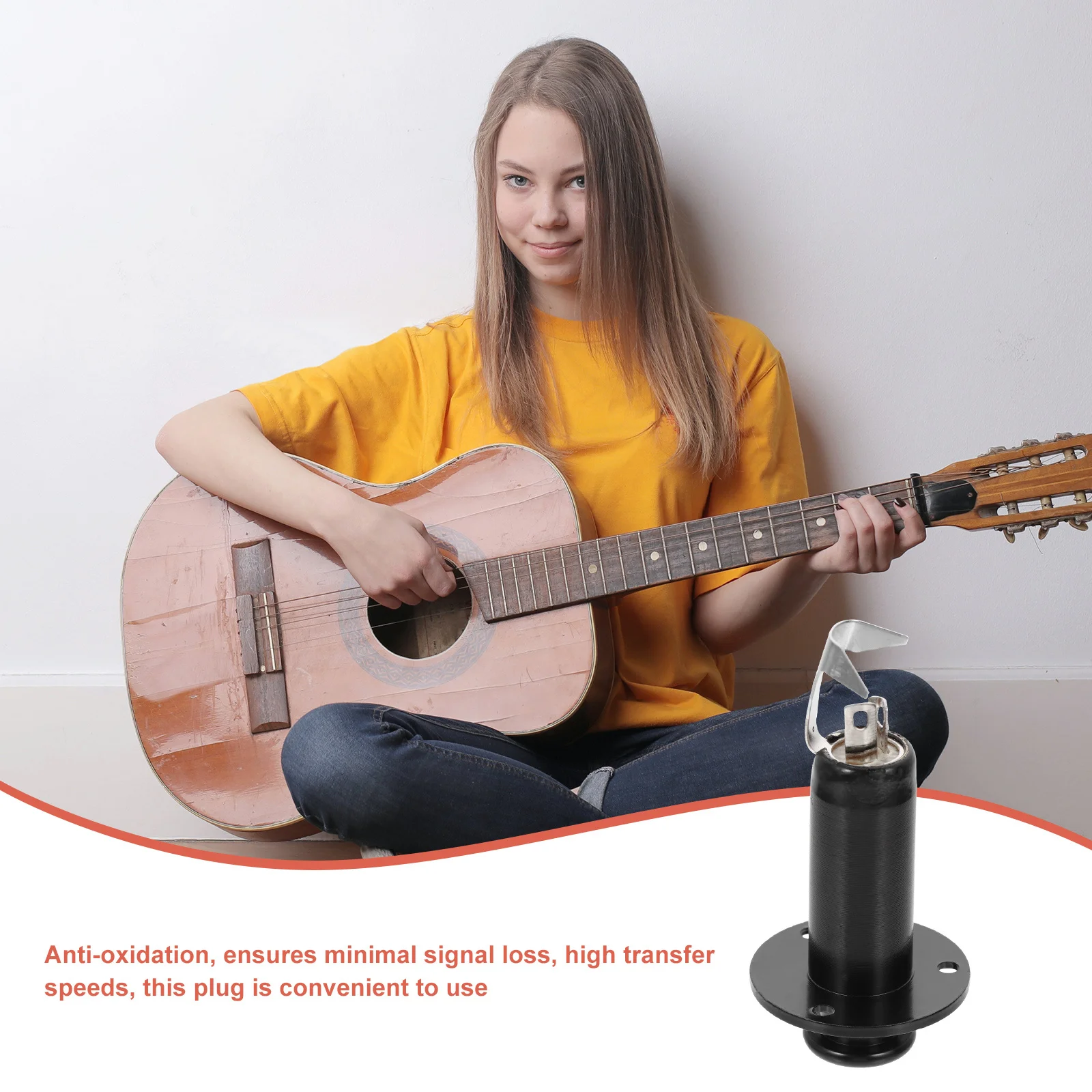 

Electric End Pin Jack Plug Zinc Alloy Threaded Output Socket For Guitar Bass Pickup Replacement Stereo Socket Plate Guitar