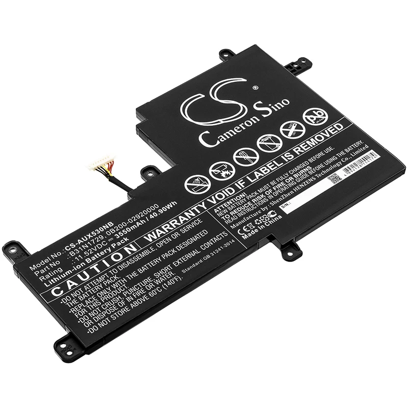 

CS 3550mAh/40.90Wh battery for Asus K530FF,P1502FF,S5300FF,S5300UN,S530FF,S530UA VivoBook S15 S530UA-BQ0,V530FF