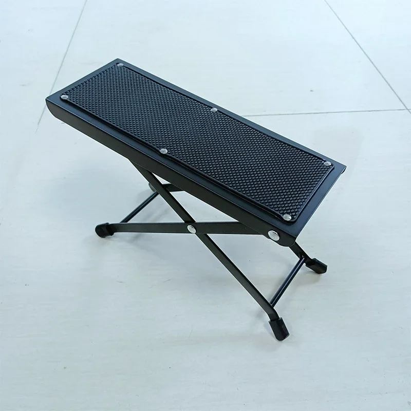 Guitar Footrest Pedal Metal Footboard Height Adjustable Non-Slip Pads Foldable Support Foot Stool Guitar Parts Accessories