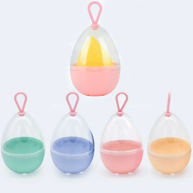 Empty Transparent Puffs Drying Box Storage Case Portable Sponge Stand Cosmetic Egg Shaped Rack Makeup Blender Puff Holder