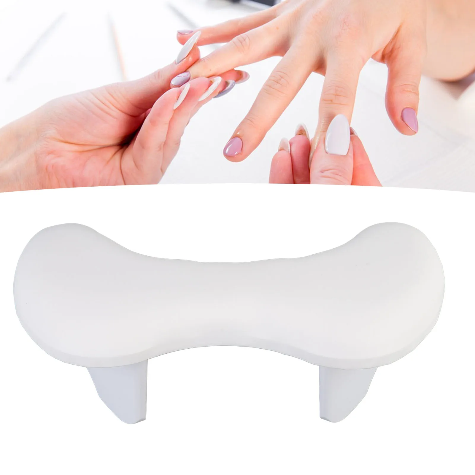 

Nails Tech Arm Rest Detachable U Shaped Slope Manicure Hand Pillow PU Leather Nail Hand Rest For Nail Salon Table