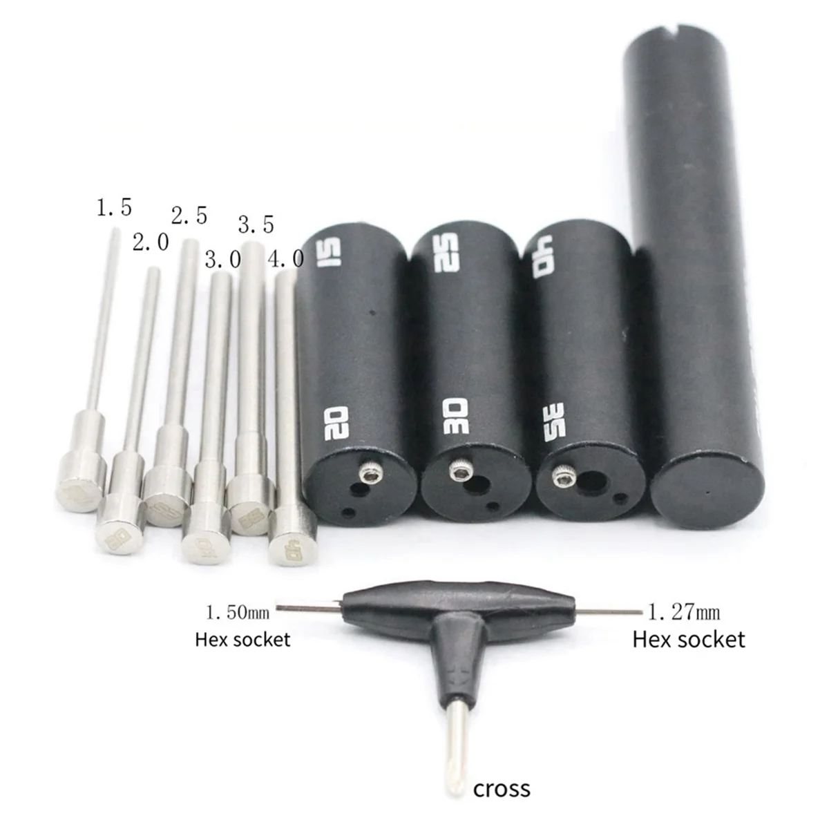Kits de gabarit de bobine ABZV-1.5mm-4.0mm, enroulement de fil Clapton à fil unique avec 6 Diametres différents, reconstruction de bobine étroitement enveloppée