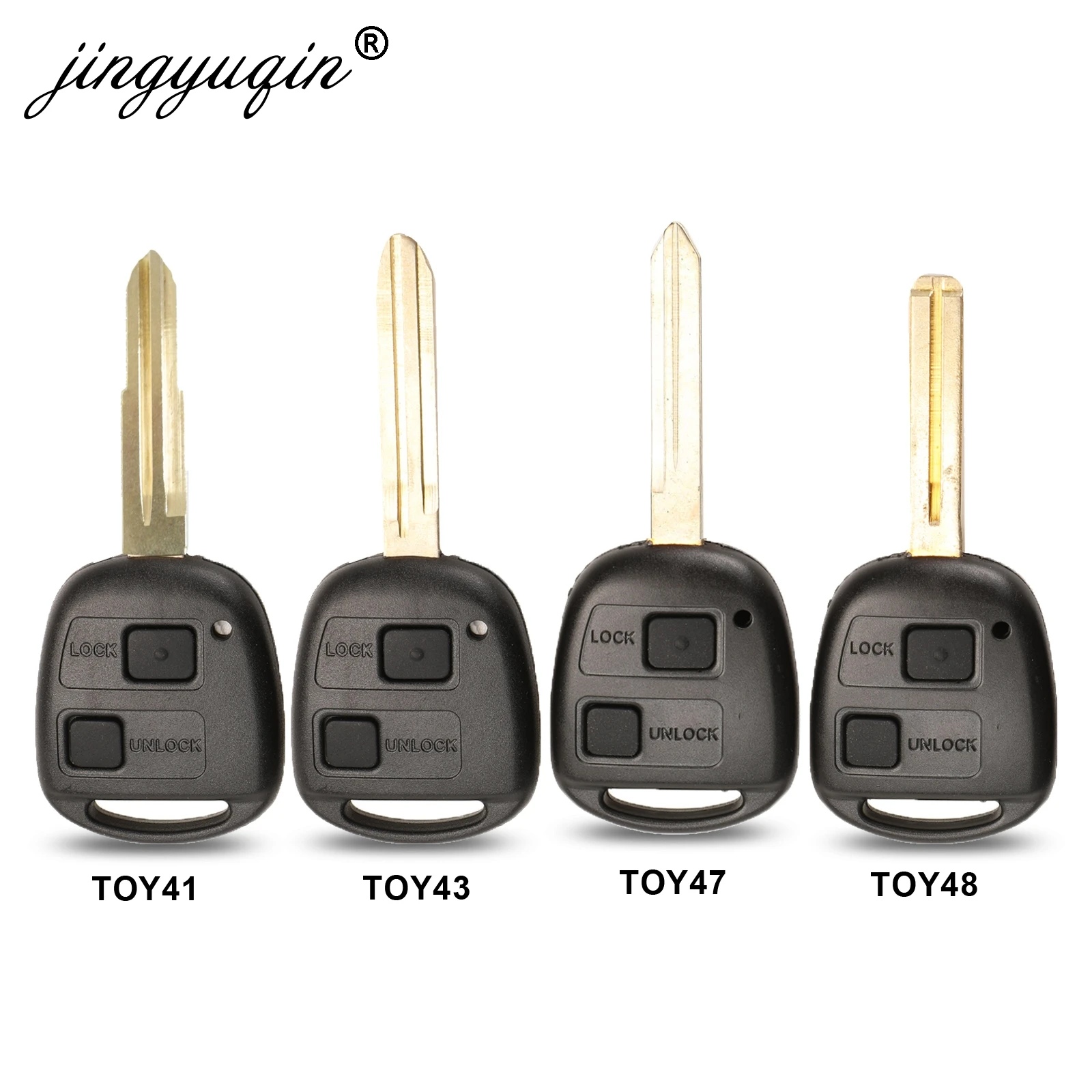 2BT TOY41/TOY43/TOY47/TOY48 Afstandsbediening Auto Sleutelhanger Case Shell Voor Toyota Camry Rav4 Corolla Prado yaris Tarago Cruiser Land