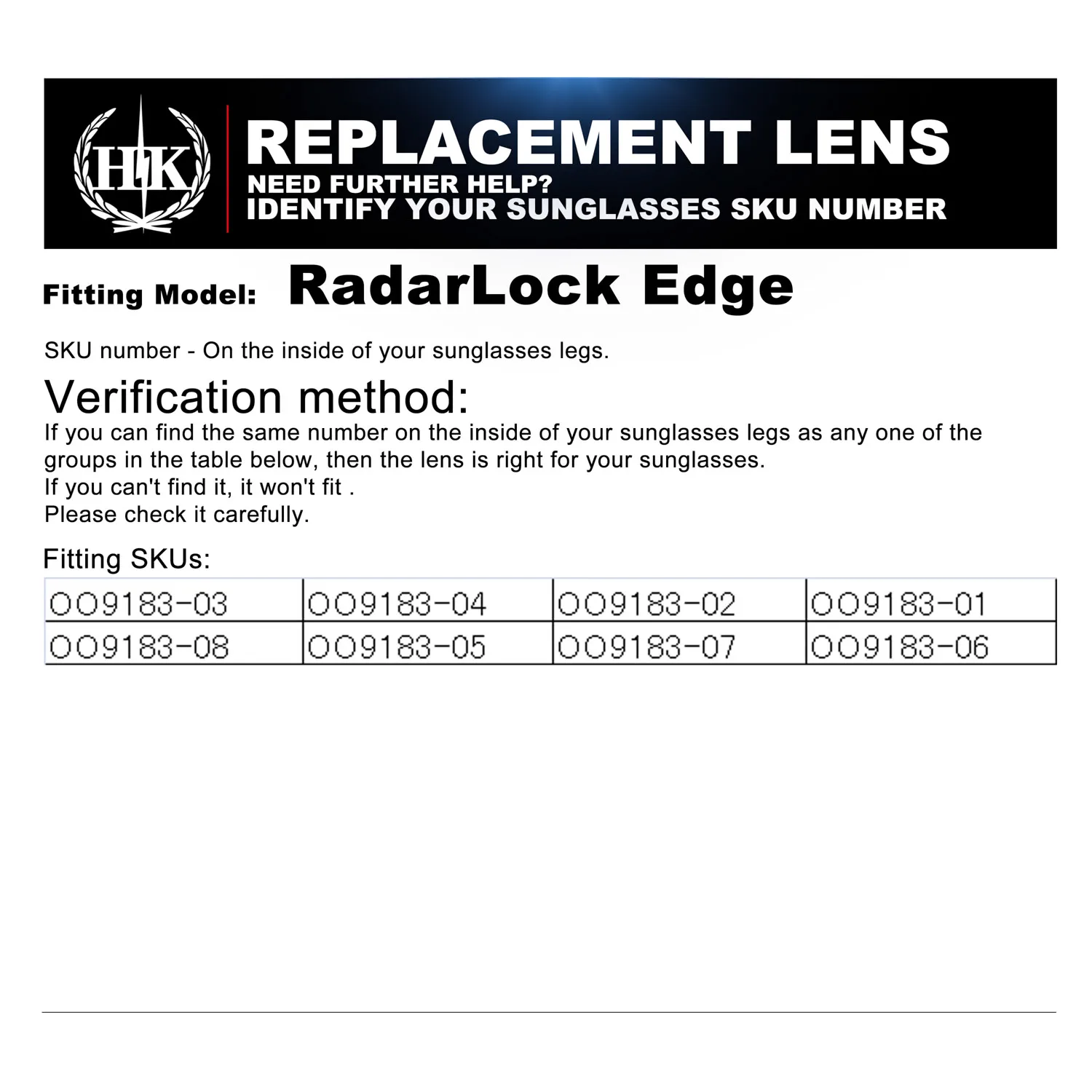 عدسات Hkuco البديلة للرجال لنظارات Oakley RadarLock Pitch الشمسية المستقطبة باللون الأسود #4