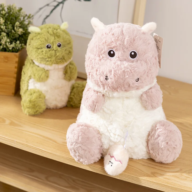 Kawaii Dragon peluche simpatico drago verde drago rosa con uova di drago drago tesoro peluche per bambini regali di natale