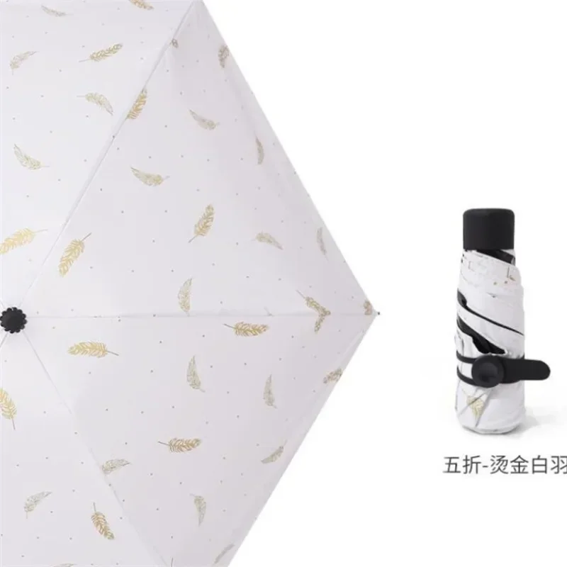 Mini Women Pocket Small Umbrella Anti UV Paraguas Sun Umbrella Rain Windproof Light Folding Portable Umbrellas For Boy Girl