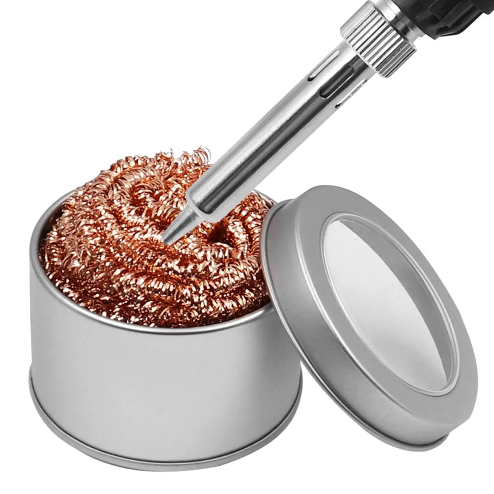 

Soldering Tip Copper Wire Cleaning Ball and Base Soldering Tip Cleaner Accessory