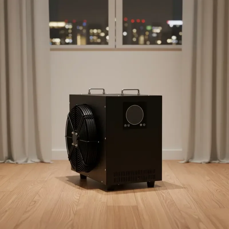 Commercial Water Chiller Cooling Unit Industrial Temperature Control Equipment Automatic Compressor Black Cabinet Design