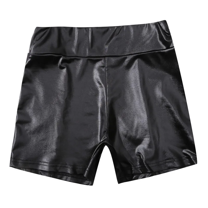 Female Skinny Black Club Sexy Leather Short Pants Nightclub Party Pants Solid High Waist Leggings Short Pants Leather Pant