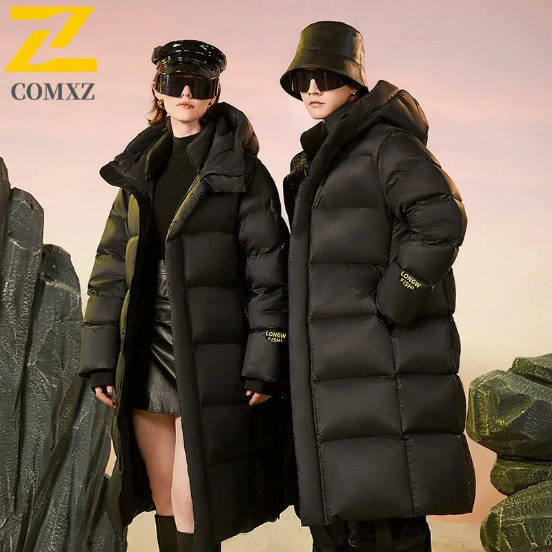 COMXZ Men Parker Coat Minimalist Fashion Casual Ski Street Warm Thickened Travel Padded Jacket Windproof Snow Winter Jackets