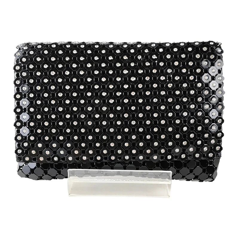 

Косметичка-клатч с бриллиантовой отделкой - маленькая квадратная сумка с карманом для телефона для вечерних выходов, сумочка с стразами, клатч премиум-класса с фактурной отделкой