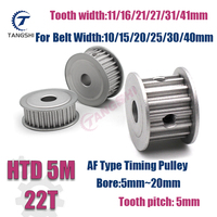 HTD 5M 22 Teeth Synchronous Timing Pulley Bore 5mm to 20mm for Width 10/15/20/25/30/40mm Belt 5M-22 Teeth Timing Pulley