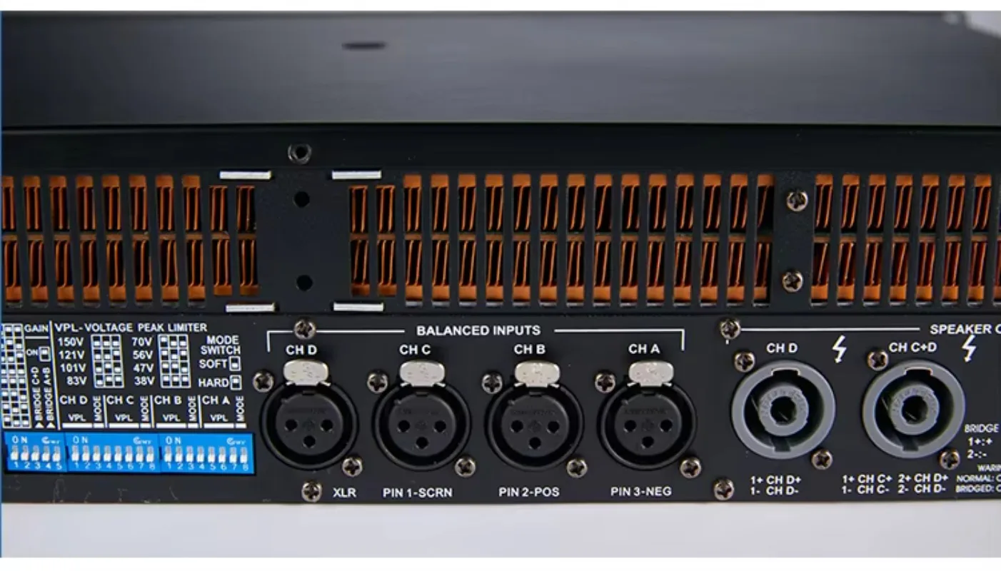 เครื่องขยายเสียงสเตอริโอแบบแชนแนล คลาส D ระดับมืออาชีพ สำหรับดีเจ รุ่น FP 10Q กำลังขับ 10000 วัตต์ (16000 วัตต์)