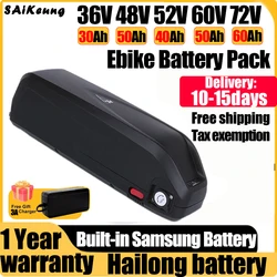 Hailong 48v 36 52v 60v 72v Ebike Akku 20ah 25AH 30ah 40Ah 50AH 60Ah batteria al litio motore Bafang 750W 1500W 2000W 3000w batteria