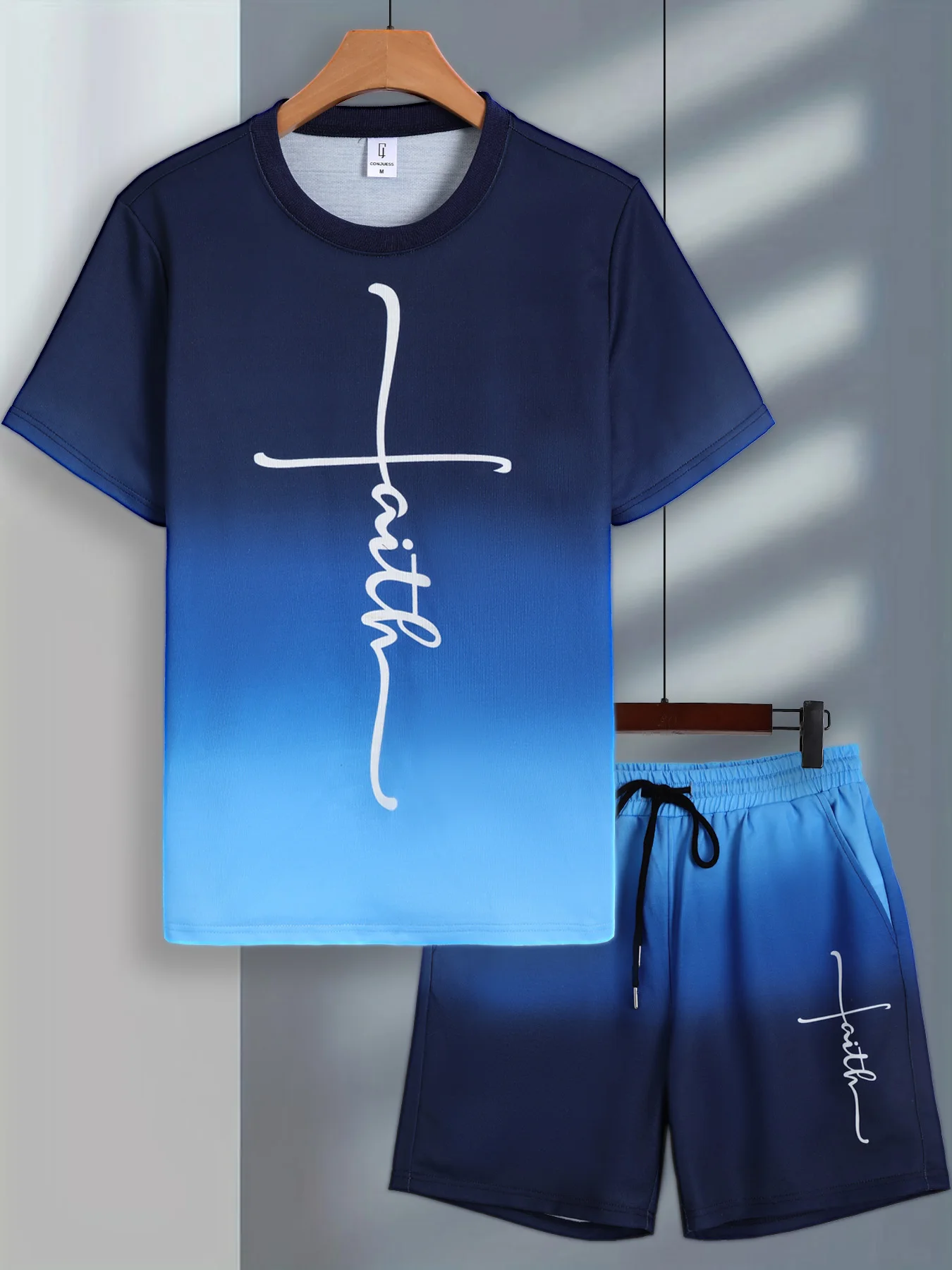 

Ombre Blue "Faith" Two-Piece Set, Fresh Summer Outfit