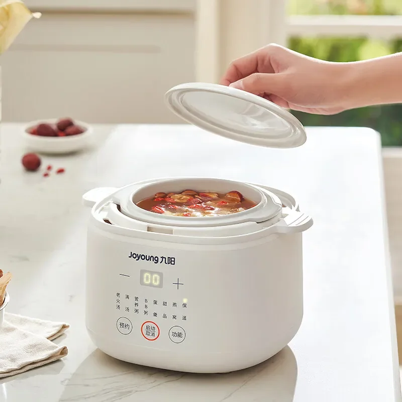 Joyoung หม้อ1L ตุ๋นไฟฟ้า, หม้อตุ๋นกันน้ำความจุขนาดเล็กเครื่องใช้ในครัวเรือนฟังก์ชั่นอัตโนมัติอัจฉริยะ