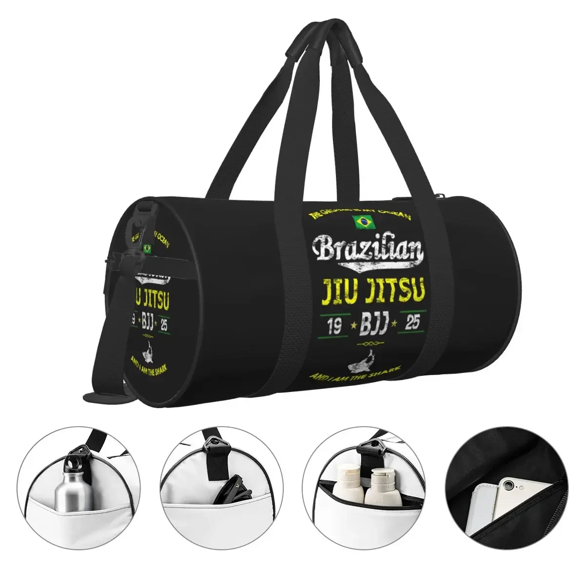 Brazilian Jiu Jitsu Sharks Gym Bag Martial Arts Travel Sports Bags Couple Gym Accessories Colorful Fitness Bag Weekend Handbags