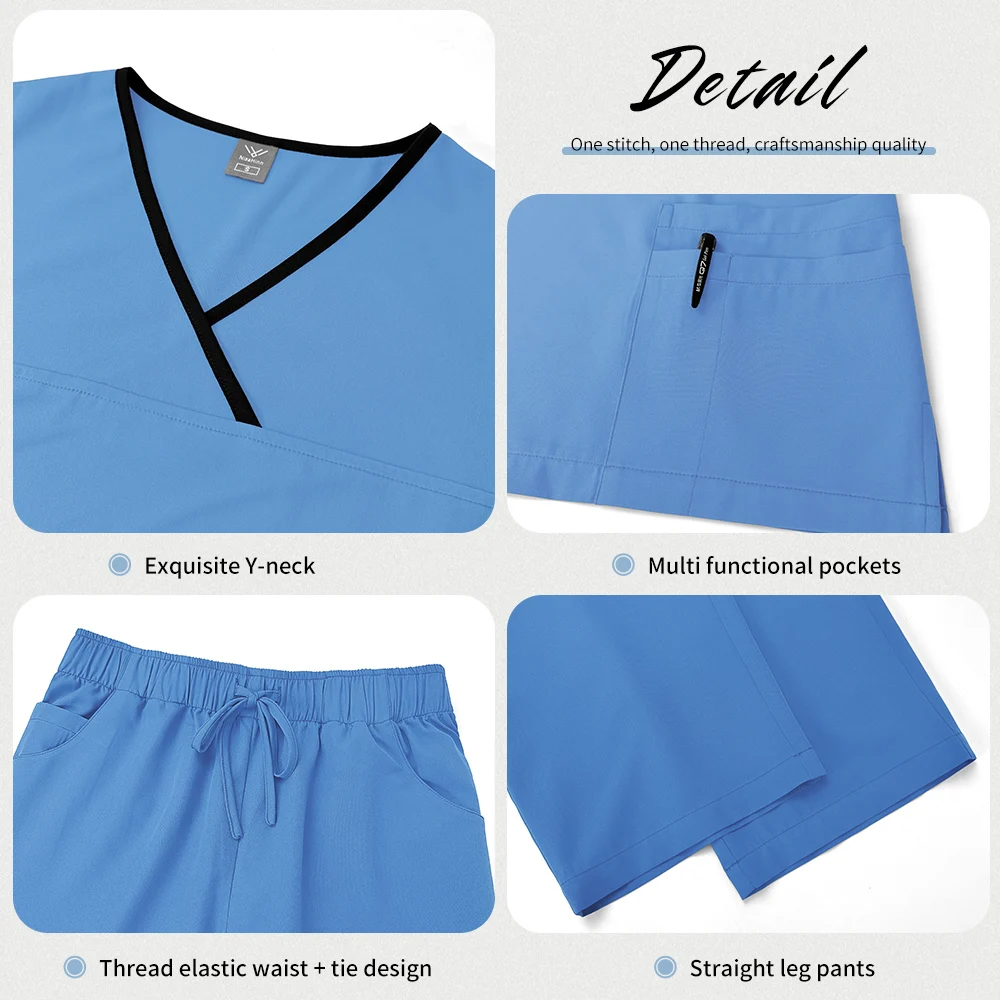 Veterinaire Chirurgische Tops en Broek Vrouwen Gezondheidszorg Outfit Werkkleding Mannen Arts Uniformen Verpleging Scrub Set Verpleegkundige Werkkleding