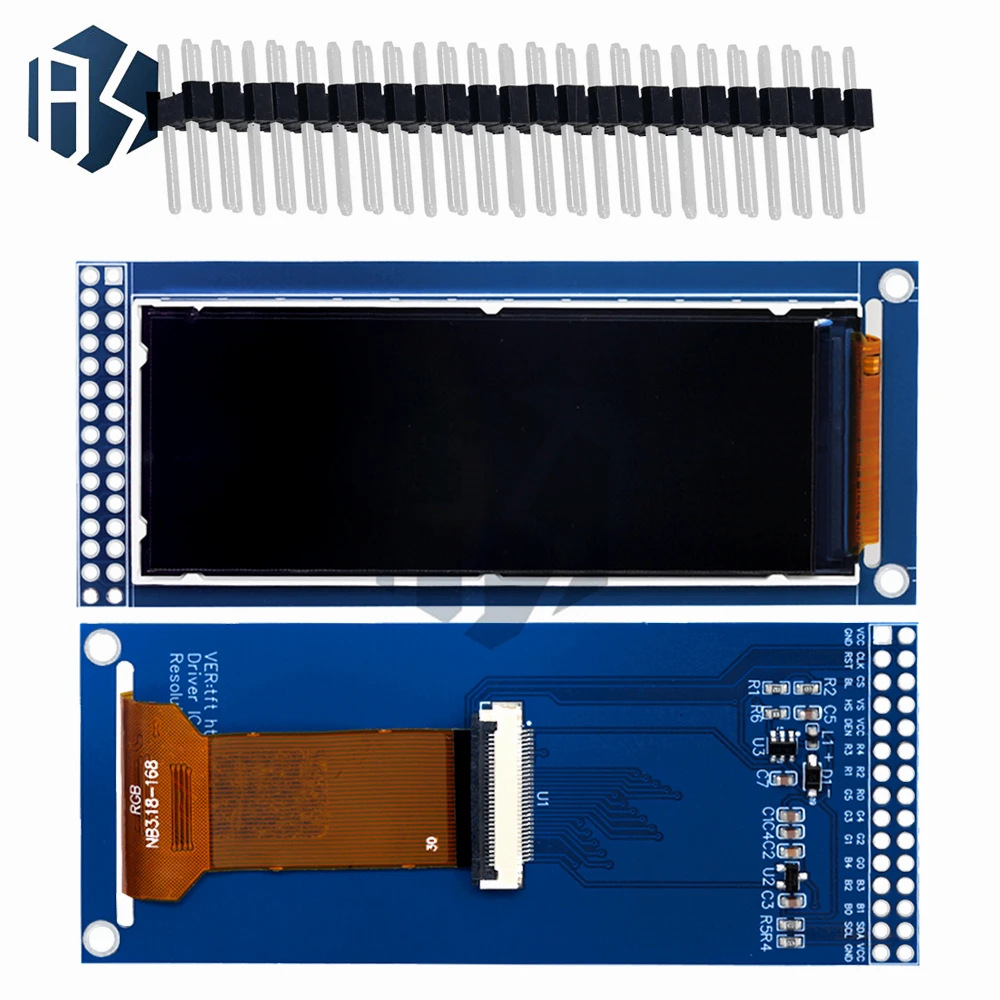 2.8-3.3v 2.86 pollici 376×960 ST7701 chip TFT SPI Modulo display LCD a colori per arduino/ST