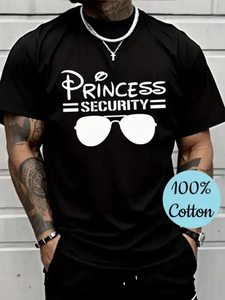 

[Бавовняная футболка] Футболка Princess Guard из 100% хлопка | Креативный дизайн защитных очков с коротким рукавом Модный продукт