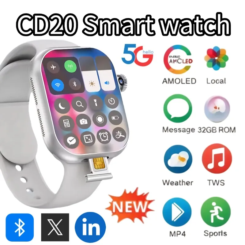 Innovador reloj inteligente 5G Edición internacional Pantalla AMOLED de 2,29...